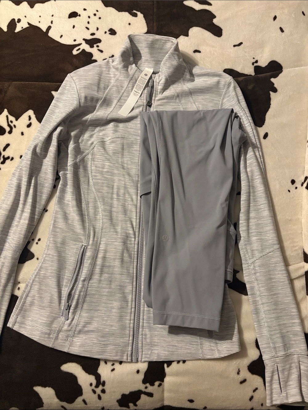 lululemon athletica Light Gray Full-Zip Performance Jacket